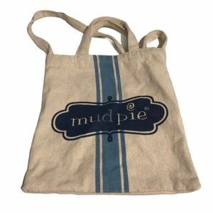 Mud pie Tan Canvas Tote Bag